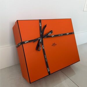 Hermès Gift Box with Logo Ribbon